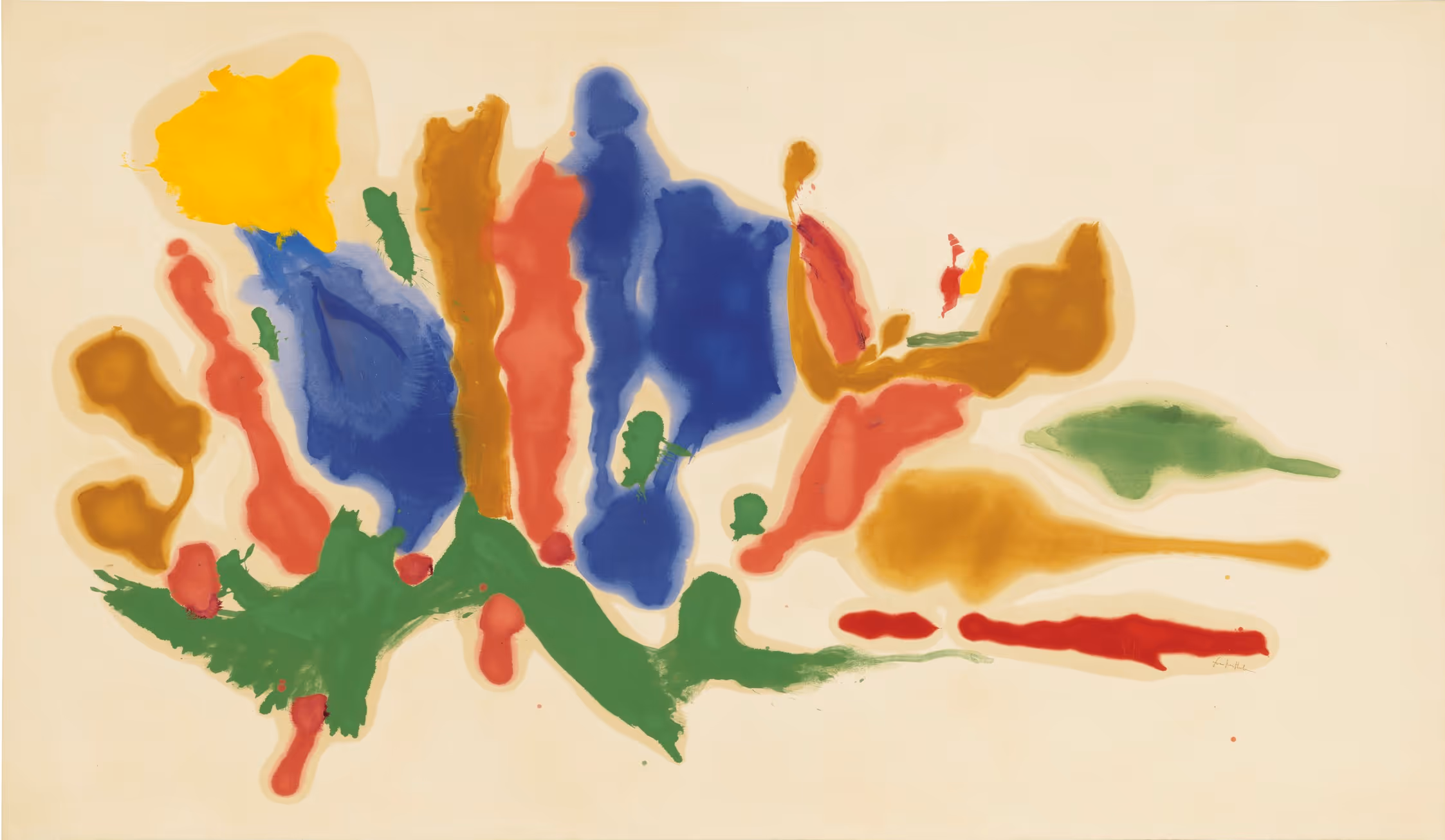 HELEN FRANKENTHALER, 1962. OIL ON CANVAS.