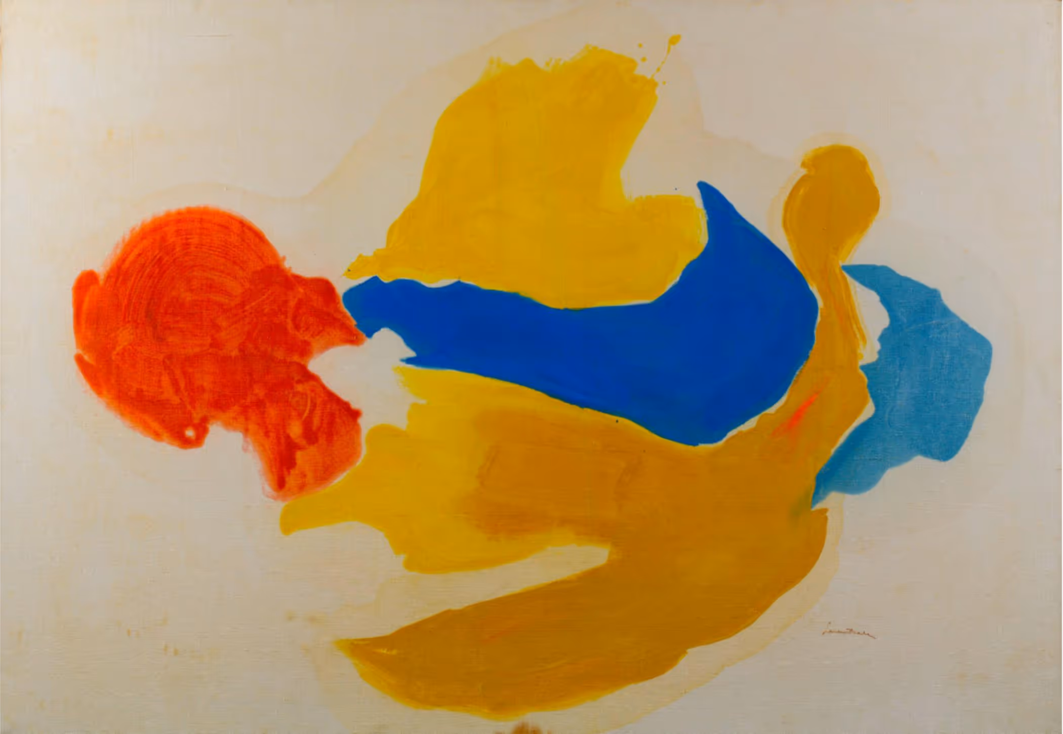 HELEN FRANKENTHALER, 1963. OIL ON CANVAS.