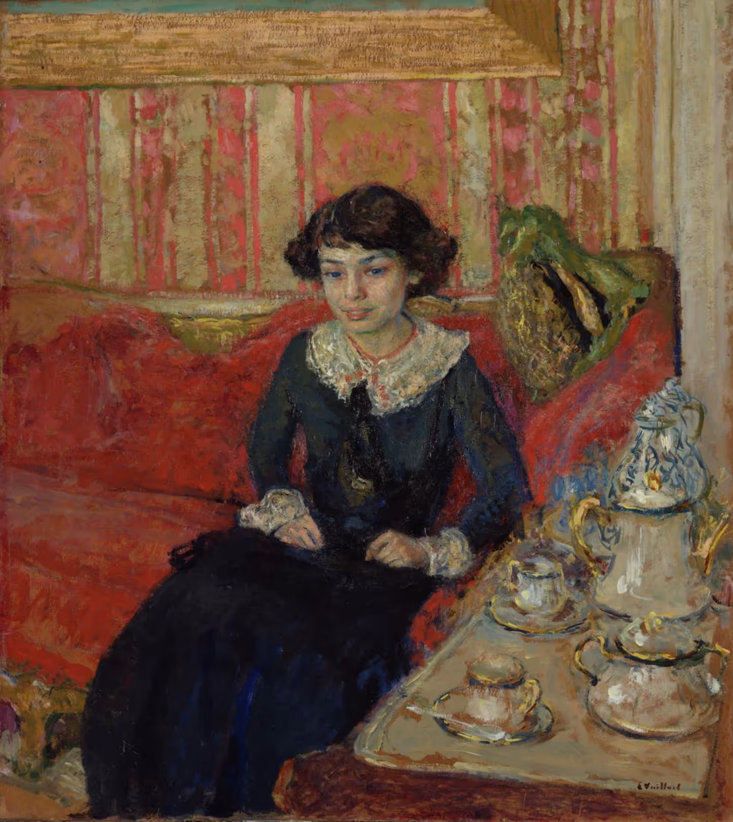 ÉDOUARD VUILLARD, 1910. OIL ON BOARD.