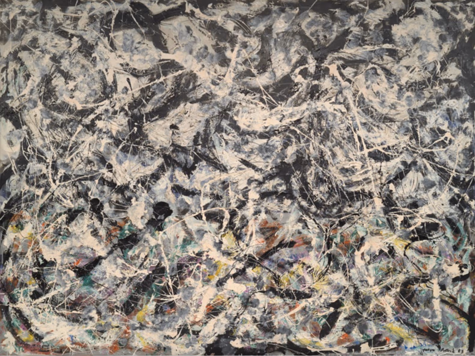 JACKSON POLLOCK, 1953. OIL ON LINEN.