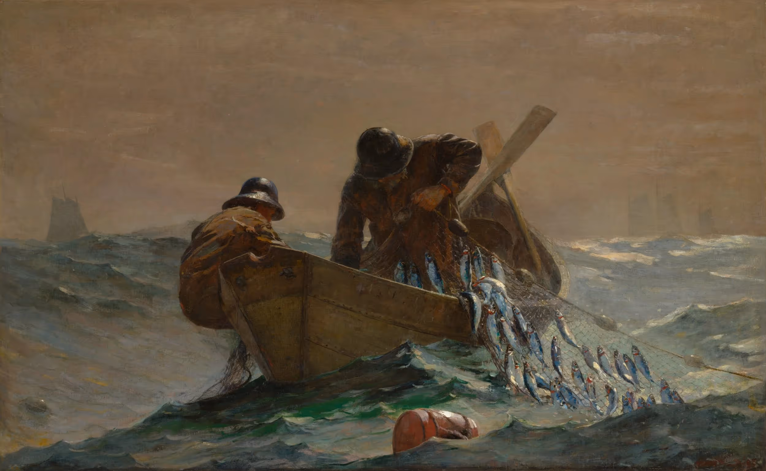 WINSLOW HOMER, 1885. OIL ON CANVAS..