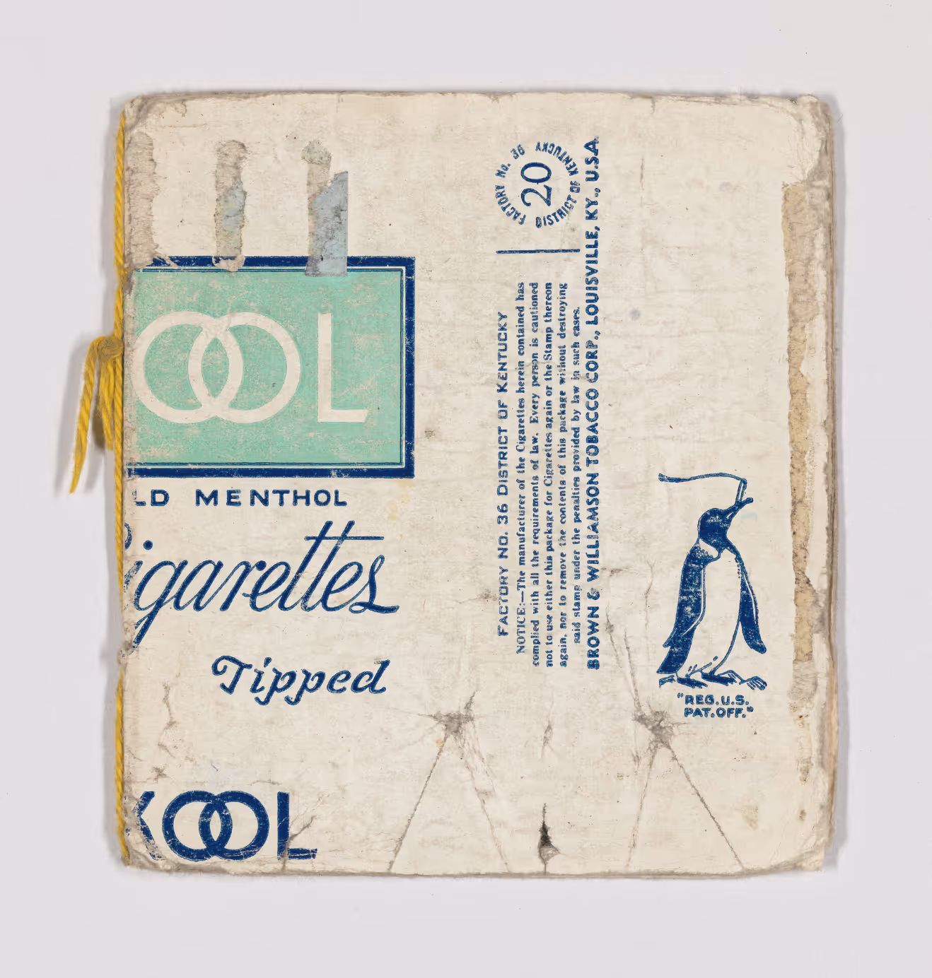 JAMES CASTLE, c1910-1977. ARTIST’S BOOK WITH SOOT AND SPIIT ON FOUND PAPER.