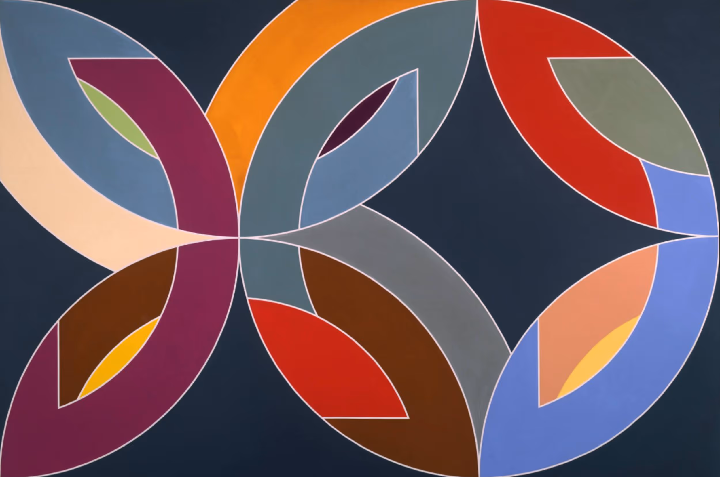 FRANK STELLA, 1969. ACRYLIC POLYMER ON CANVAS.
