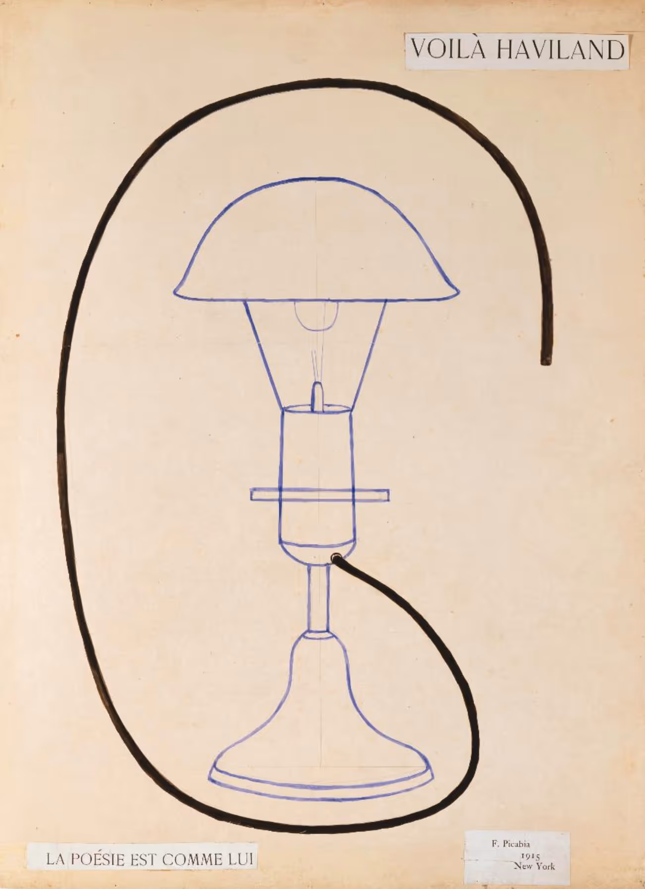 FRANCIS PICABIA, 1915. MIXED MEDIA ON BOARD.
