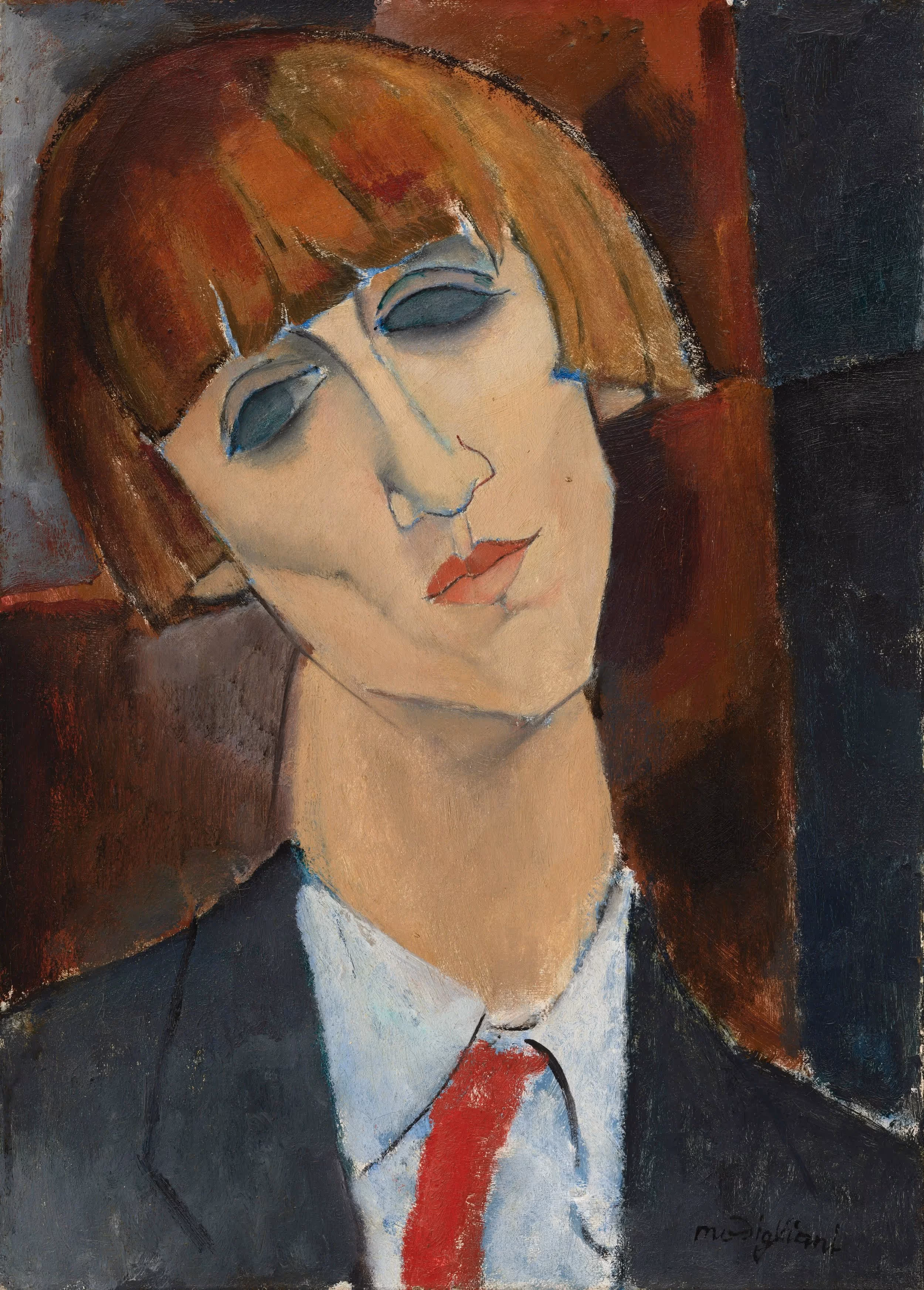 AMEDEO MODIGLIANI, c1917. OIL ON CANVAS