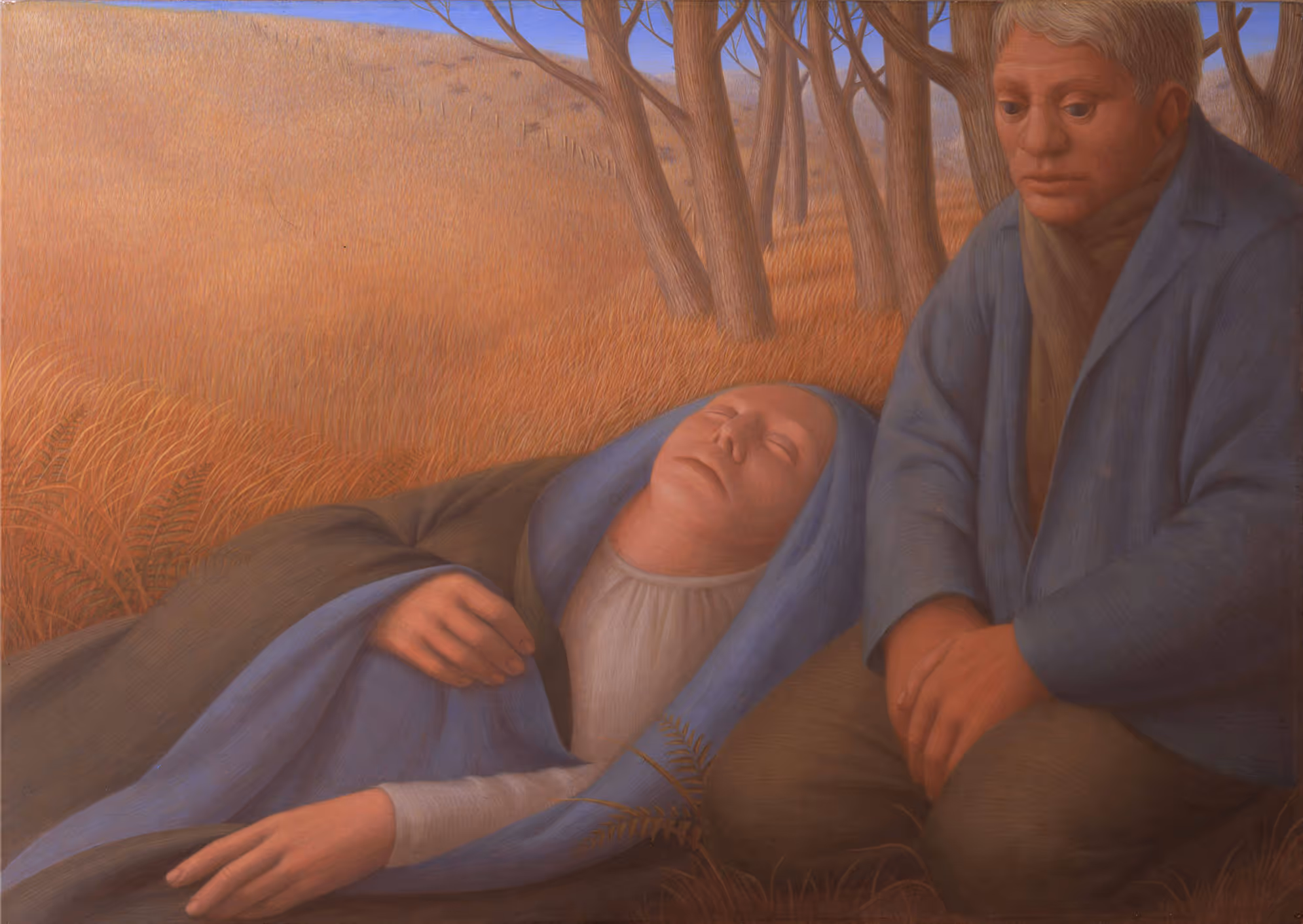 GEORGE TOOKER, 1960. EGG TEMPERA ON GESSO PANEL.
