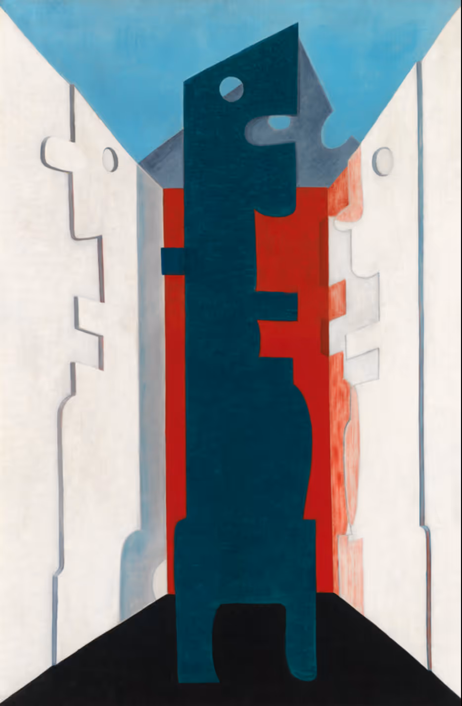 JOHN STORRS, 1932. OIL ON LINEN.