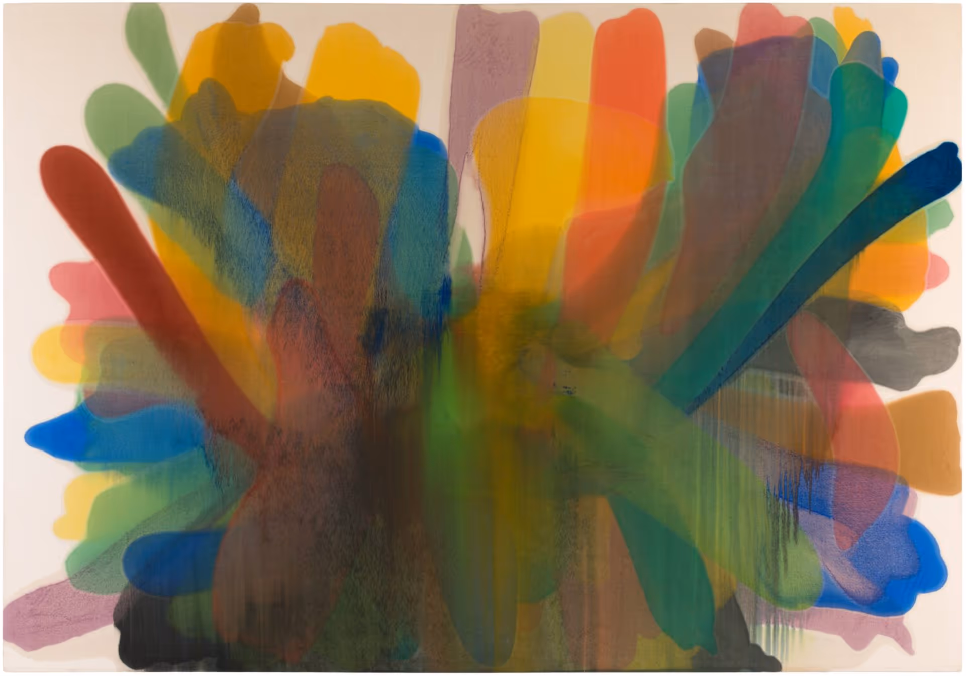 MORRIS LOUISE, 1960. MAGNA ON CANVAS.