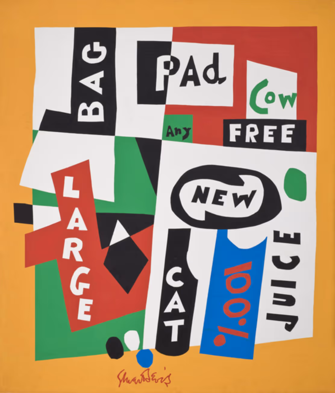 STUART DAVIS, 1957. OIL ON CANVAS.