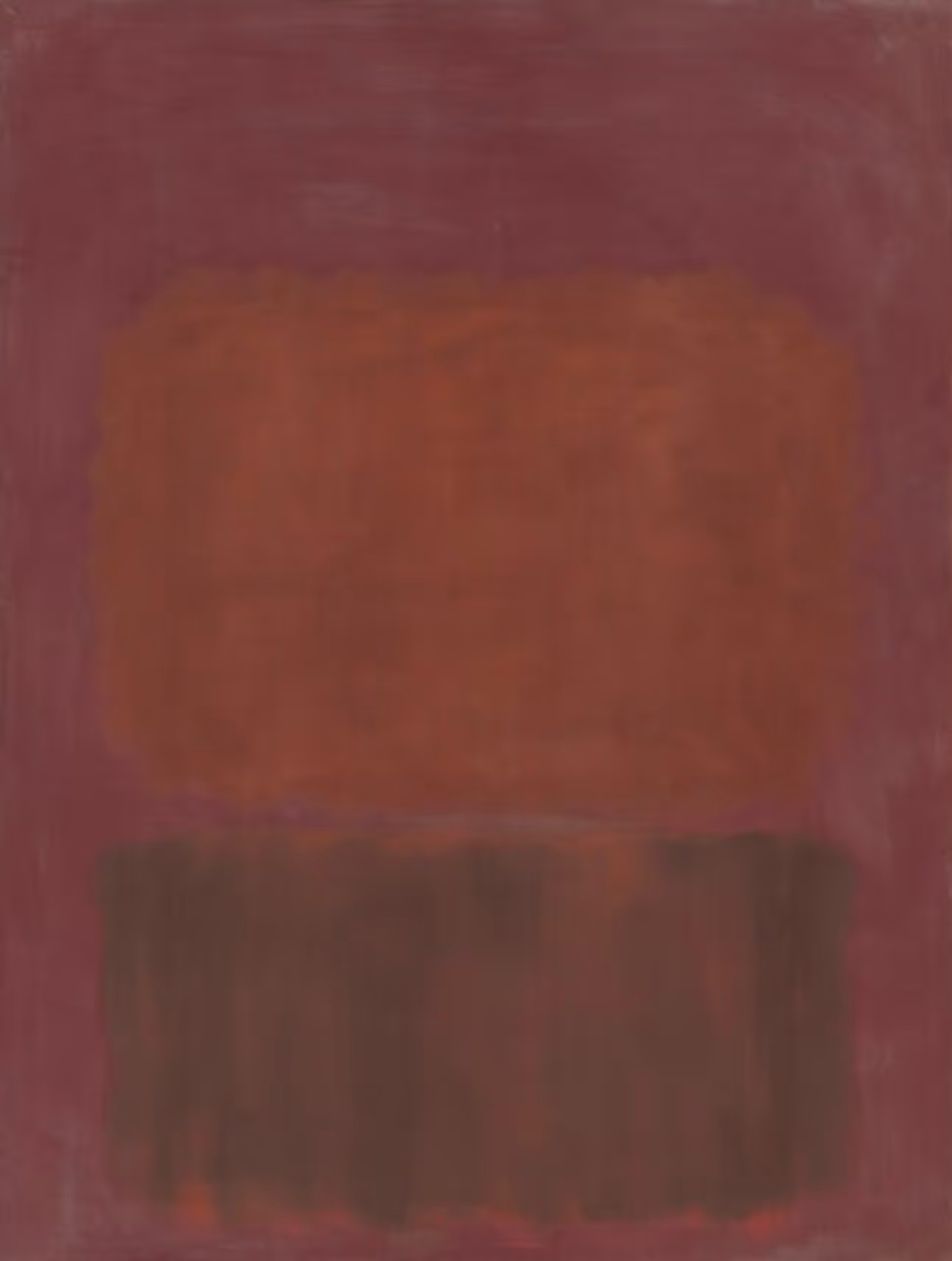 MARK ROTHKO, 1957. PIGMENTED HIDE GLUE AND OIL ON CANVAS.