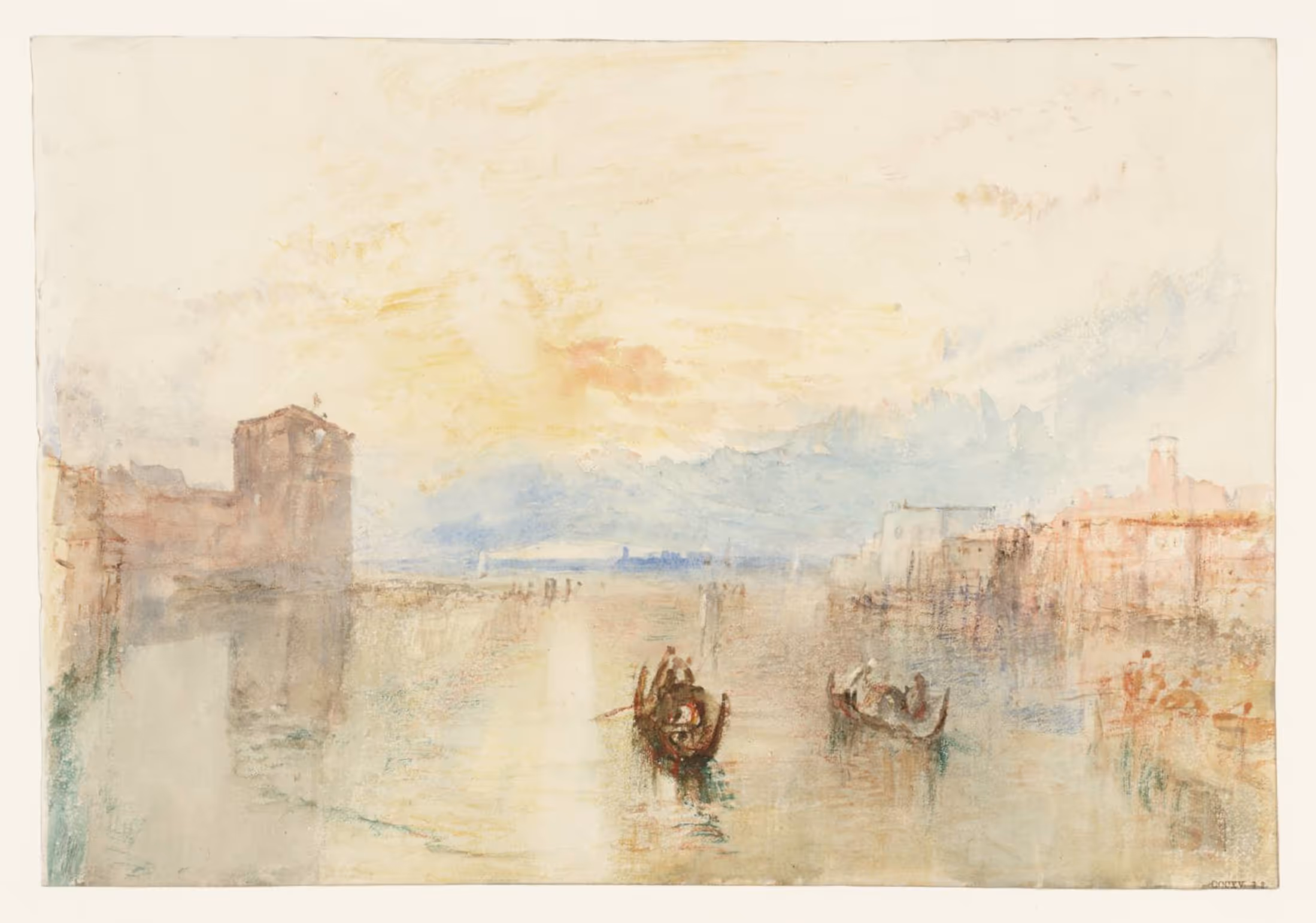 J.M.W. TURNER, 1840. GRAPHITE AND WATERCOLOR ON PAPER.