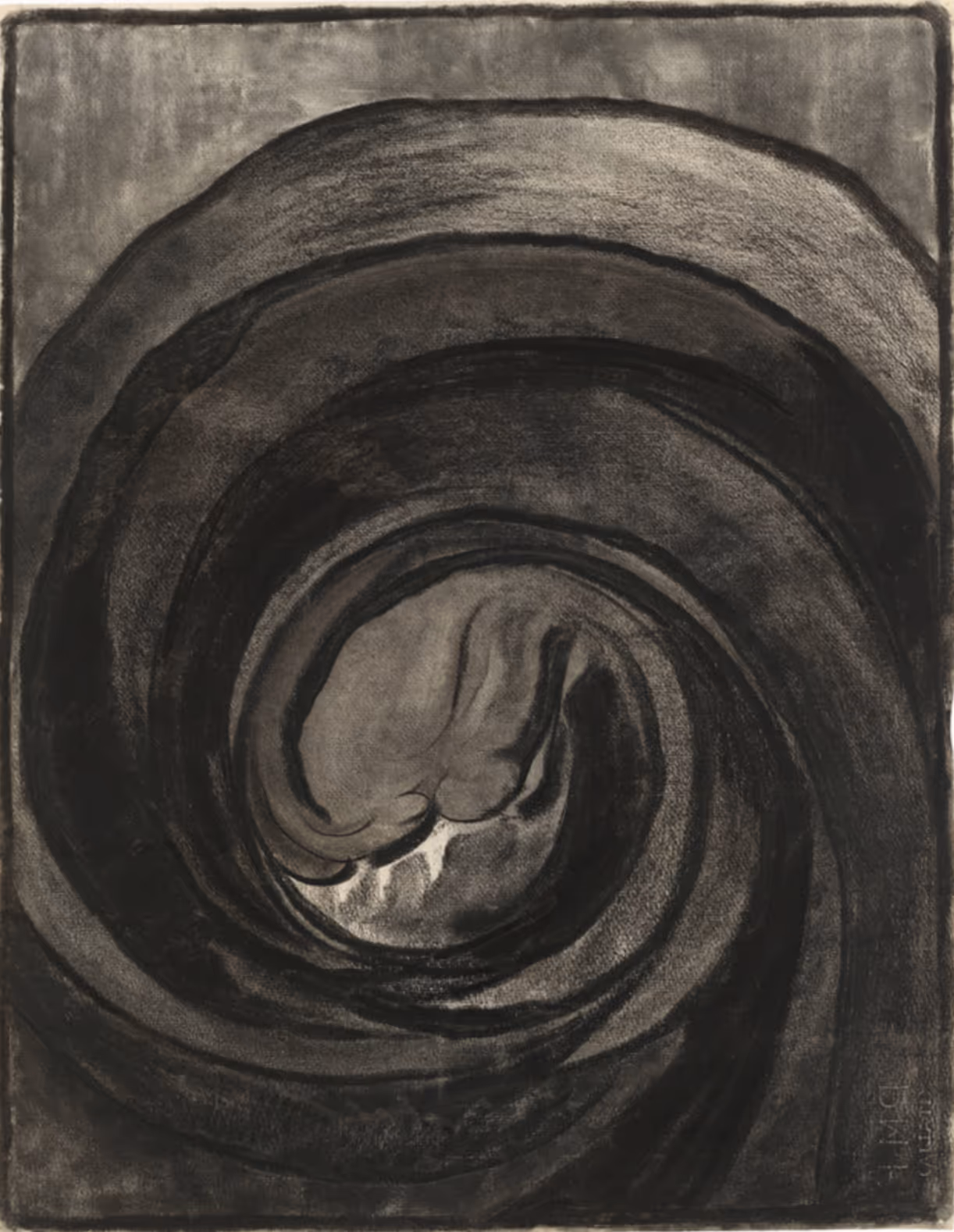GEORGIA O’KEEFE, 1916. CHARCOAL ON PAPER.