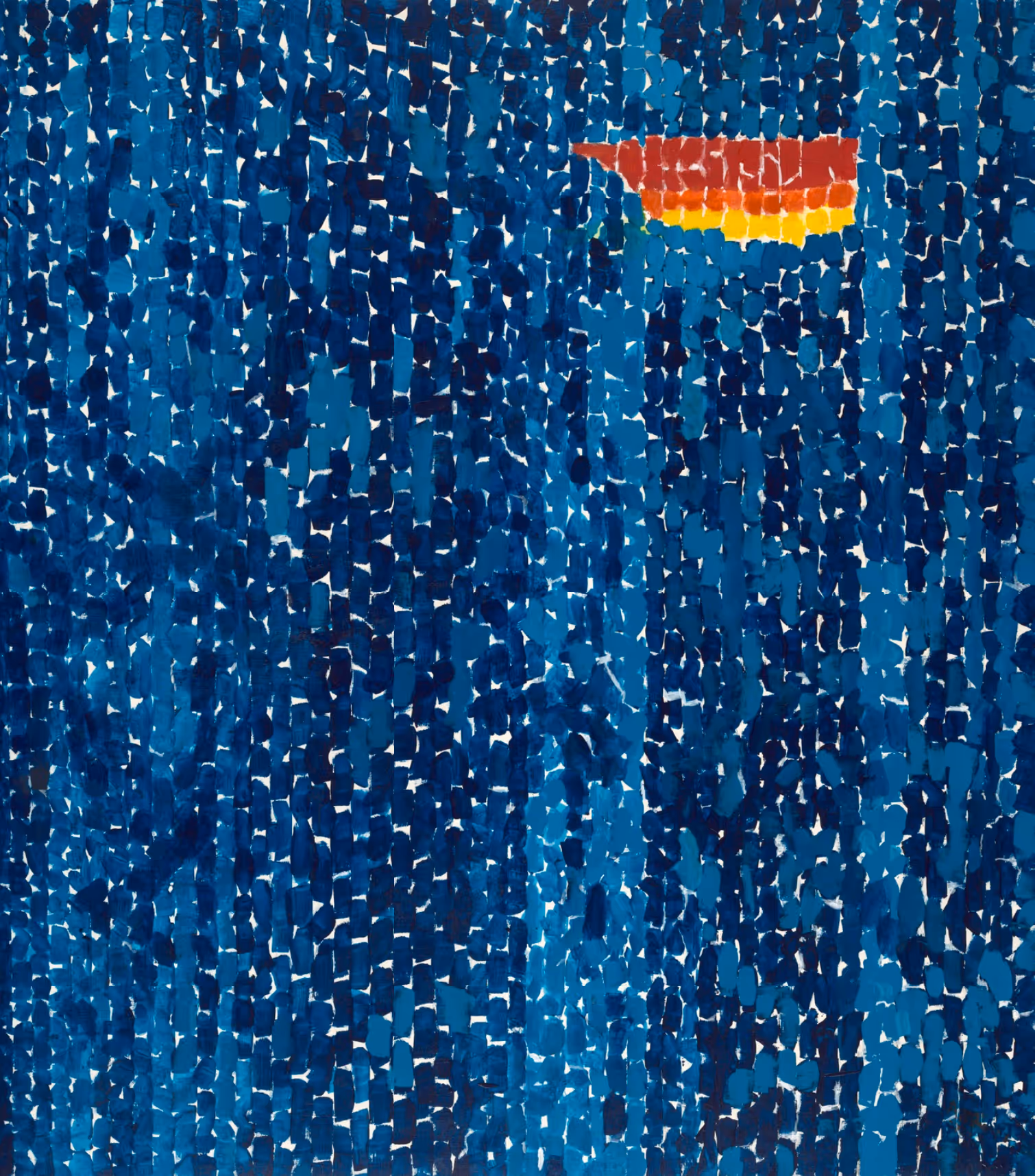 ALMA THOMAS, 1972. ACRYLIC ON CANVAS.