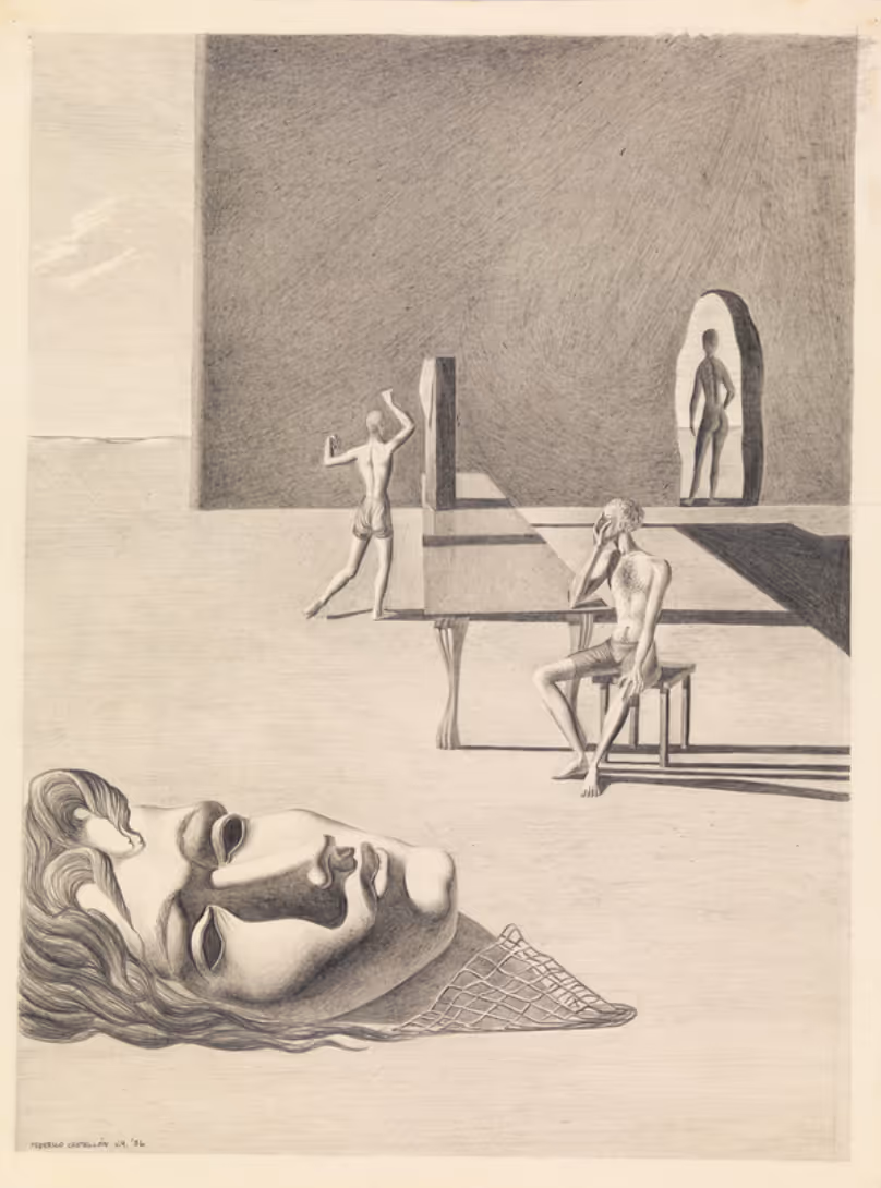 FEDERICO CASTELLÓN, 1936. GRAPHITE PENCIL ON PAPER.