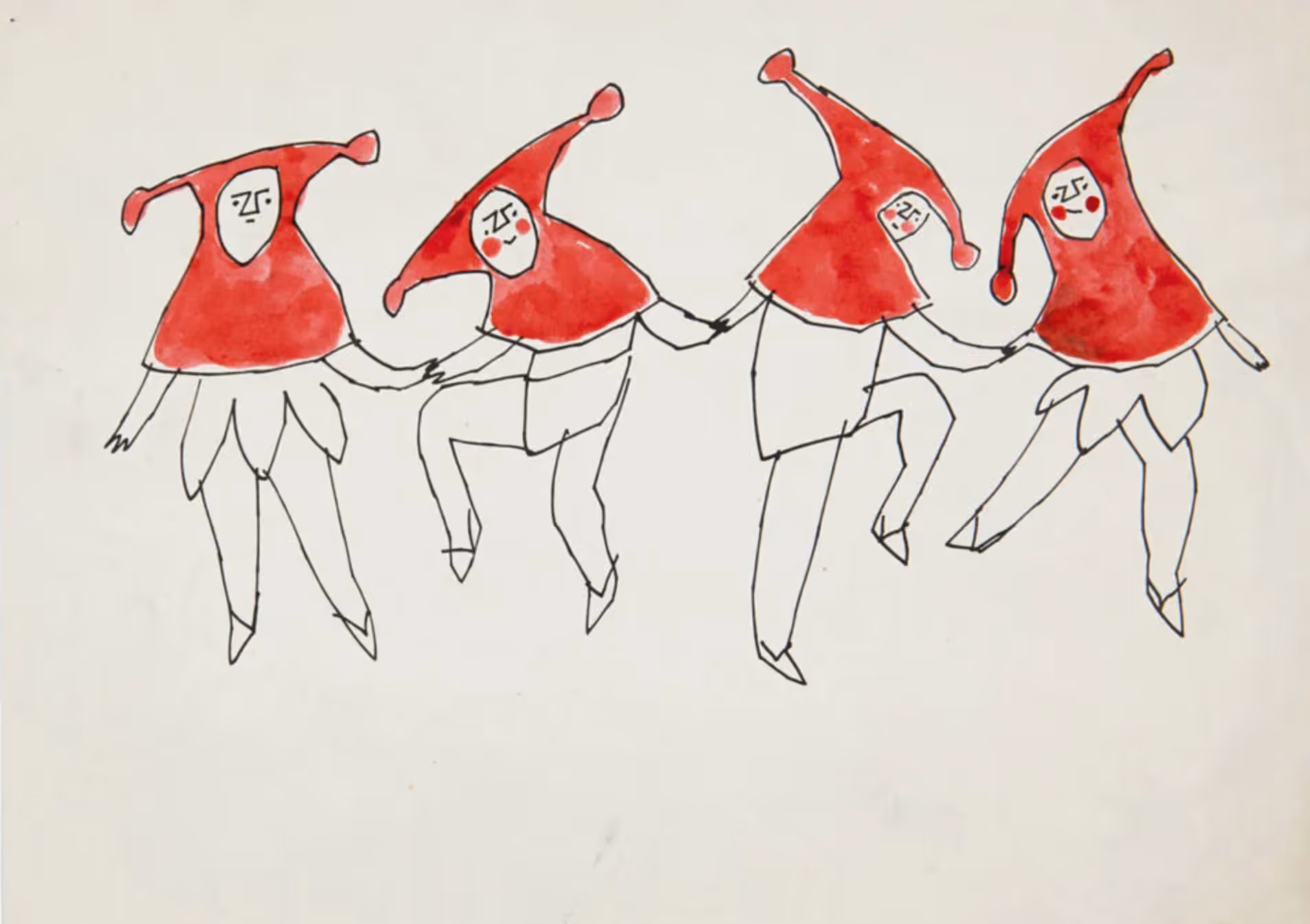 ANDY WARHOL, c.1951. BLOTTED INK AND FOUNTAIN PEN ON PAPER.