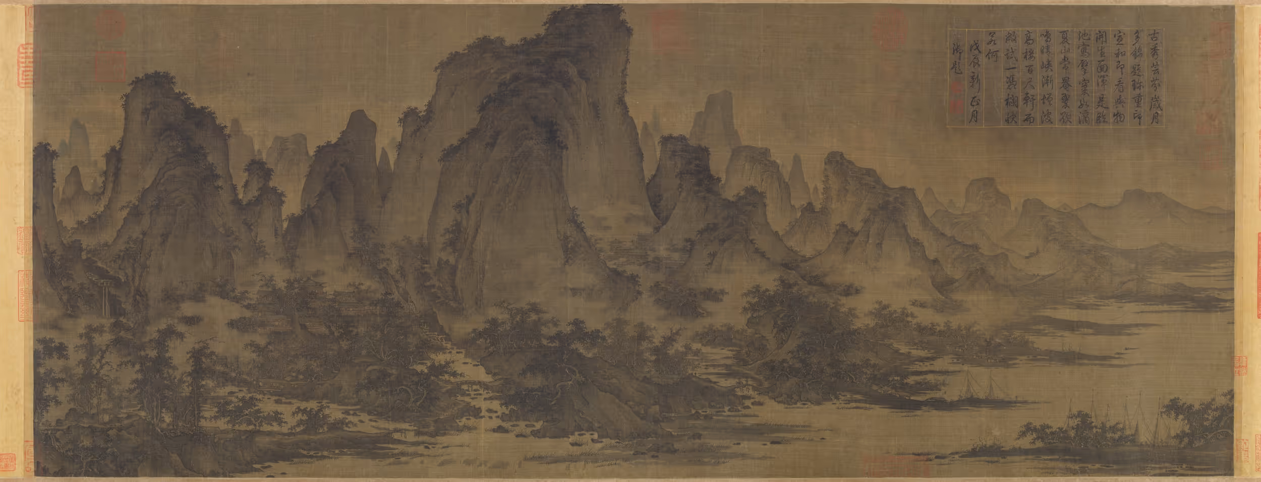 QU DING, c.1050. INK AND COLOR ON SILK.