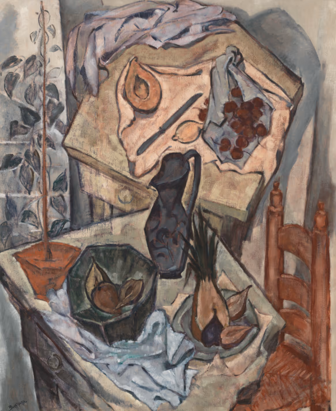 HENRI BURKHARD, 1928. OIL ON LINEN.