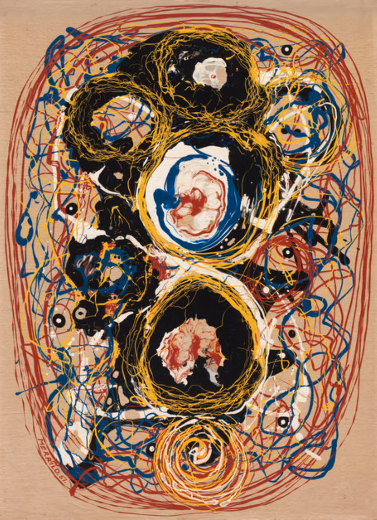 KNUD MERRILD, 1951. OIL ON MASONITE.