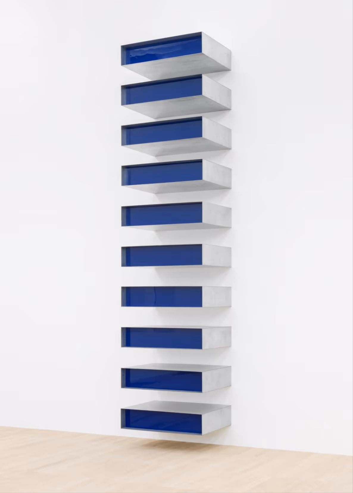 DONALD JUDD, 1980, STEEL, ALUMINIUM AND PERSPEX)