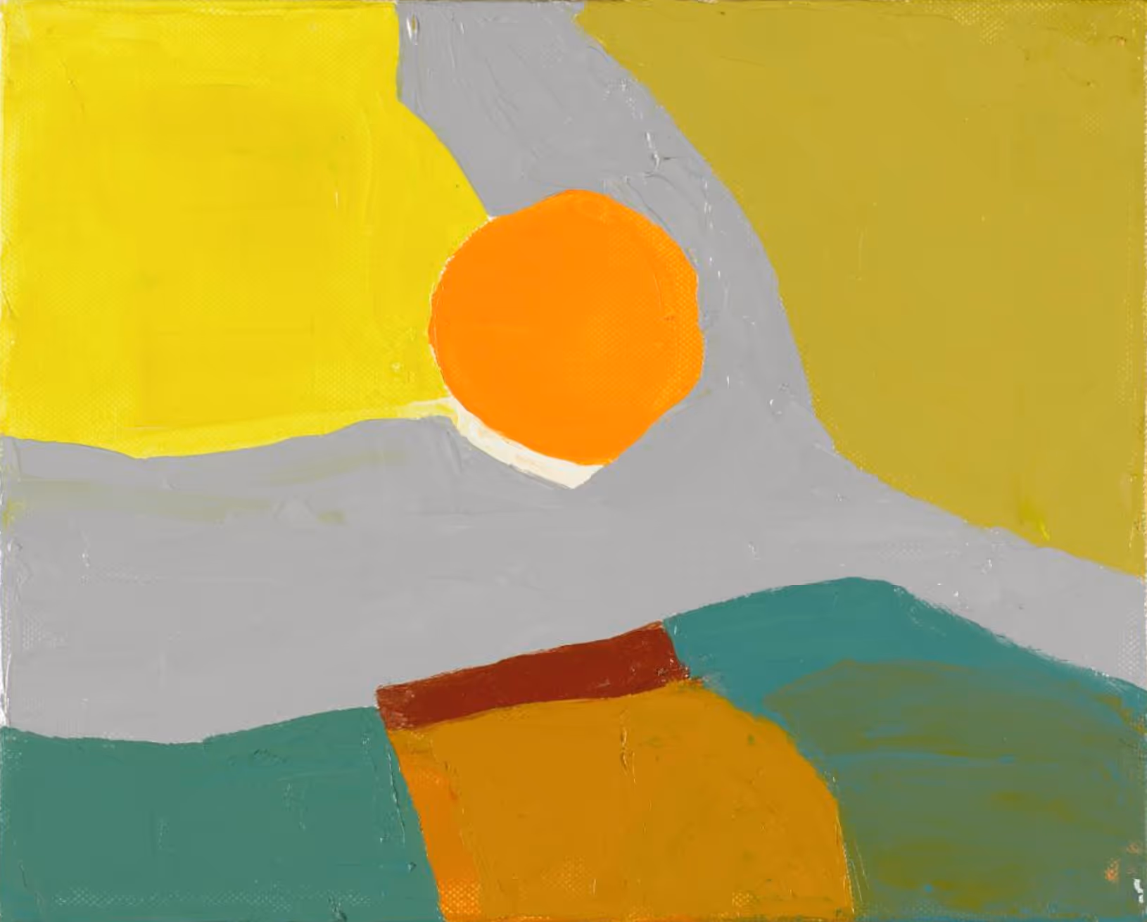 ETEL ADNAN, 2010. OIL ON CANVAS.