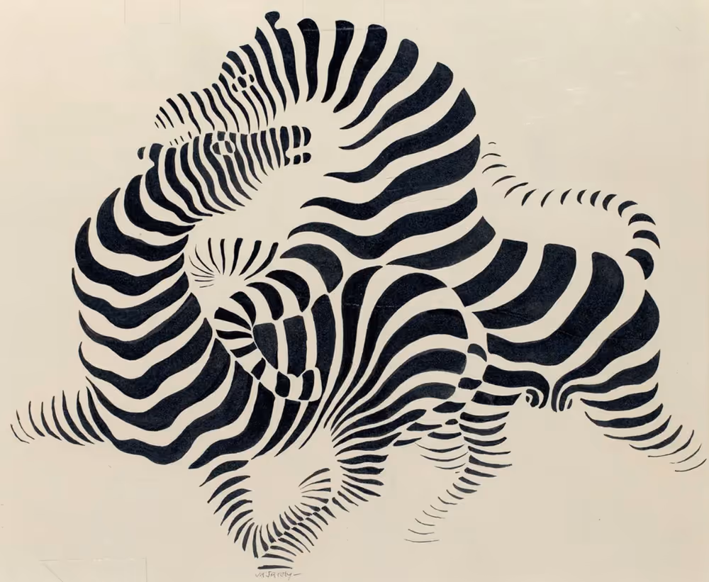 VICTOR VASARELY, 1938. INK ON PAPER