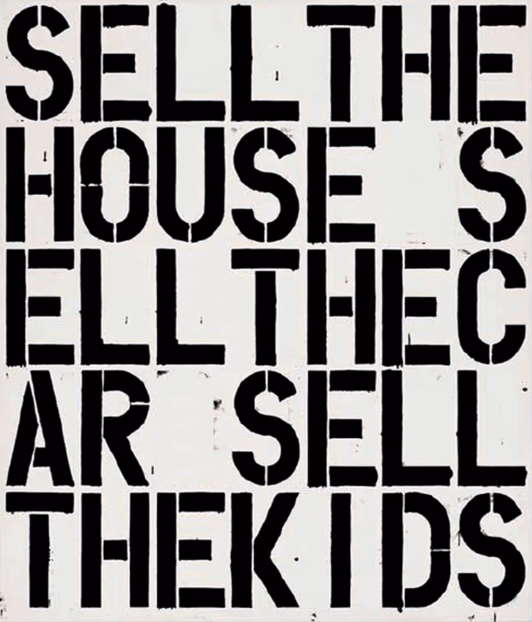 CHRISTOPHER WOOL, 1987. ALKYD AND FLASHE ON STEEL AND ALUMINUM