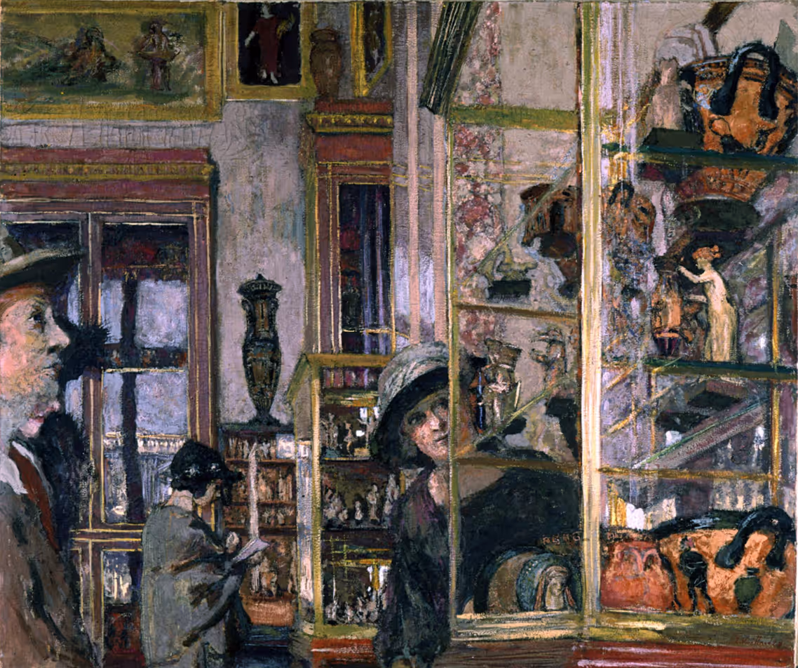 EDOUARD VUILLARD, 1922. OIL AND DISTEMPER ON CANVAS.
