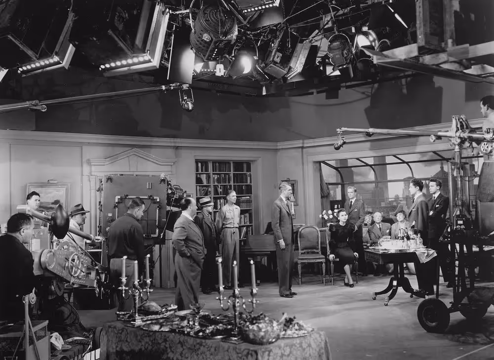 Hitchcock directing Rope, 1948