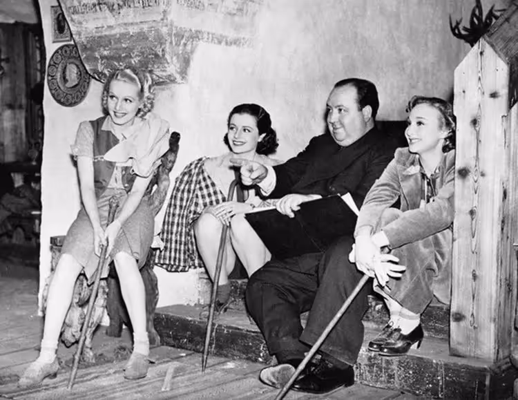 Hitchcock during the filming of The Lady Vanishes, 1938