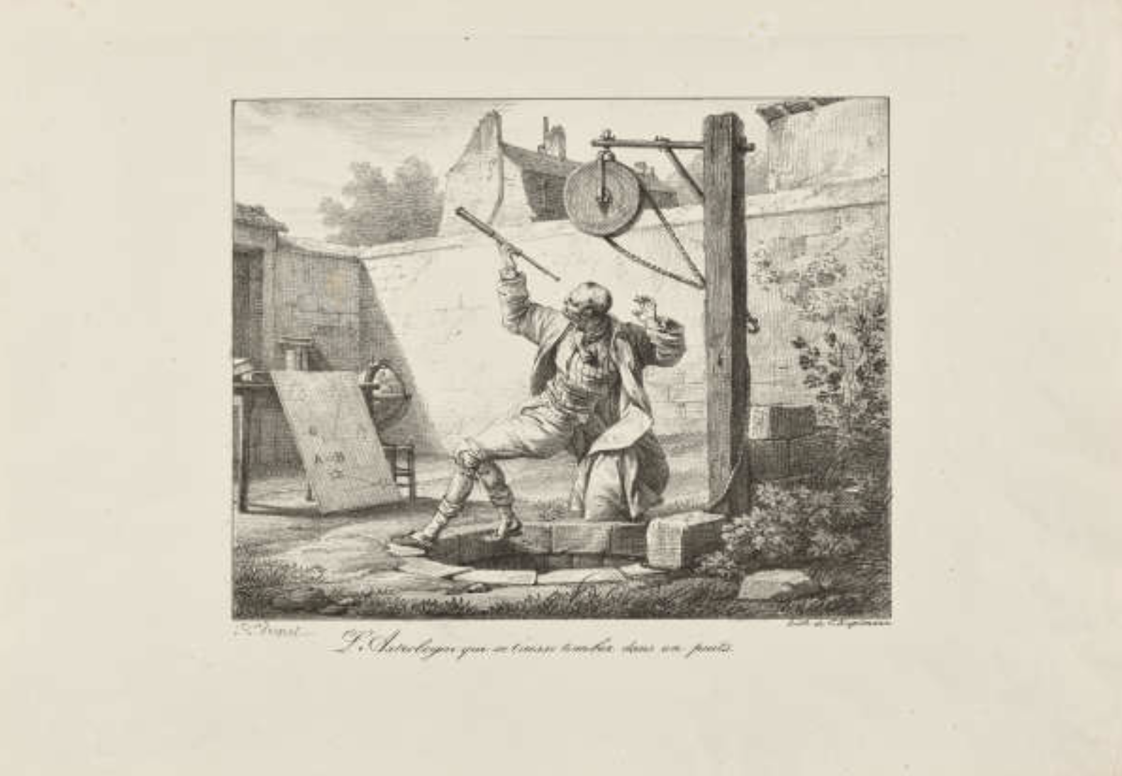 Aesop’s Astronomer, who despite his calculations of the stars falls into a well