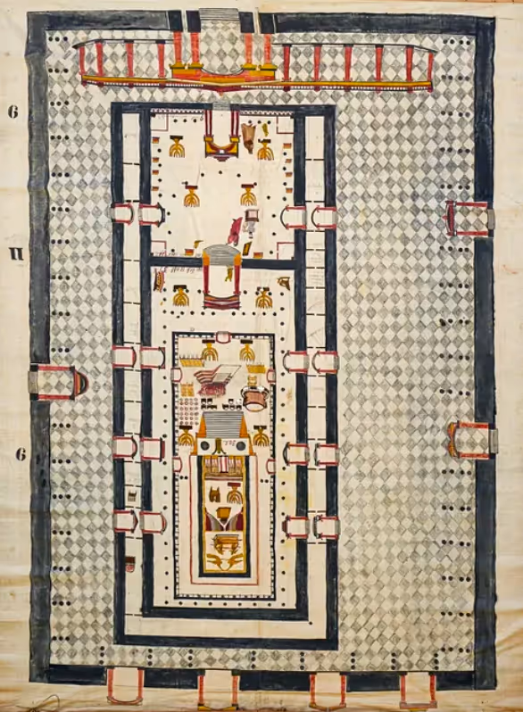 A layout of the interior chambers of the Temple of Solomon