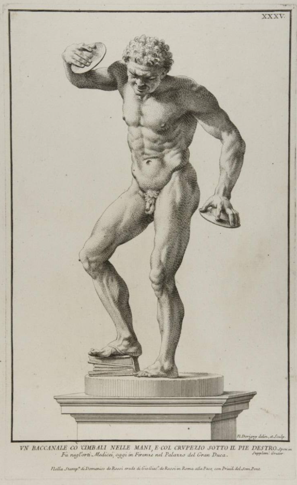 Domenico de Rossi, Dancing Faun. c.1704