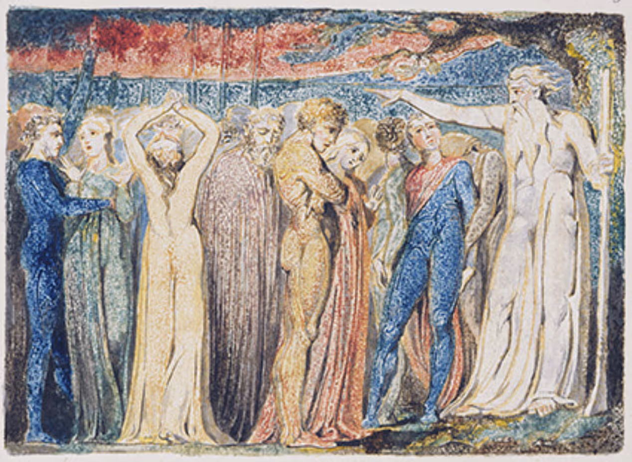 Joseph of Arimathea Preaching to the Inhabitants of Britain, c.1796. William Blake
