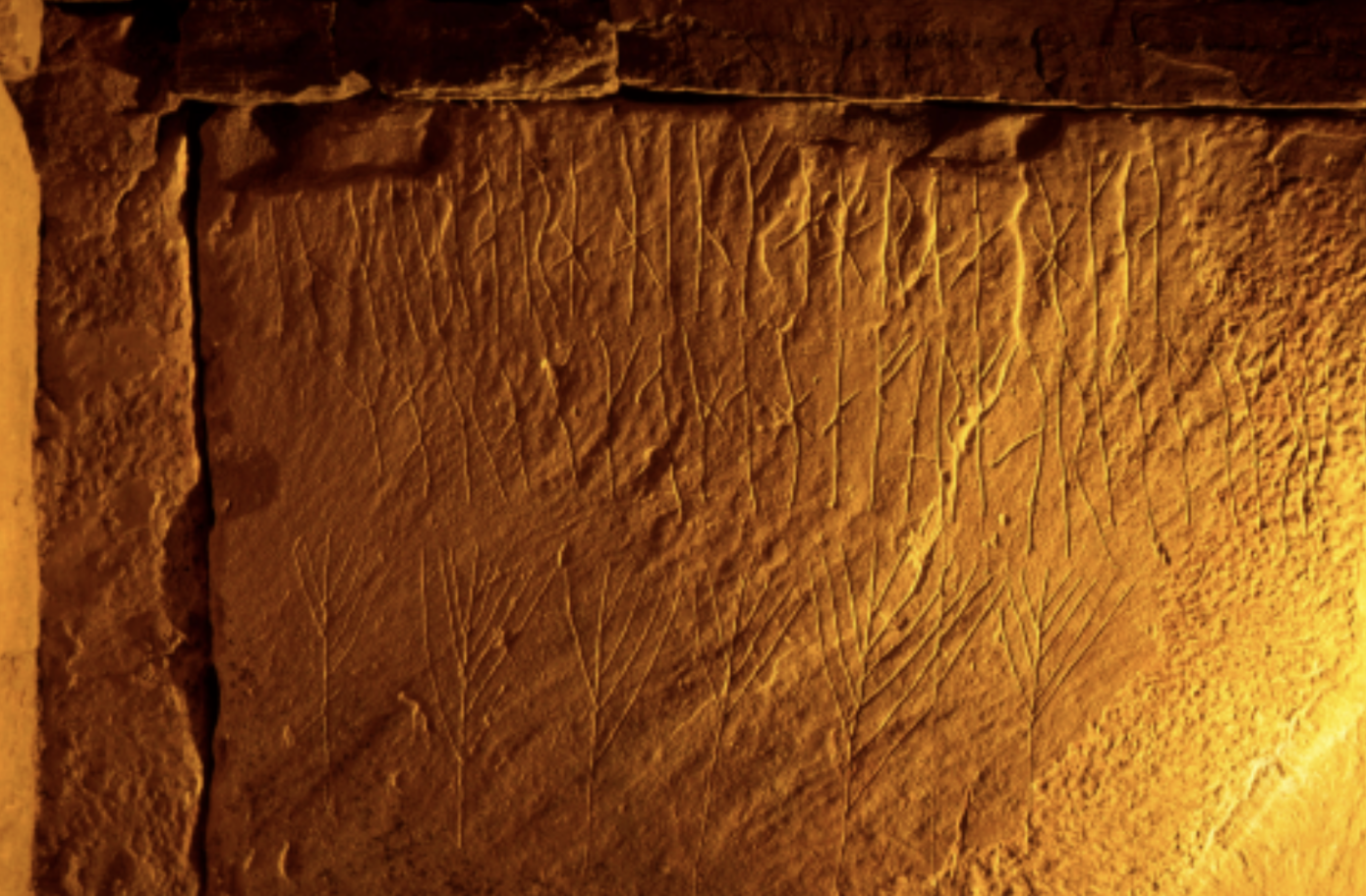 Viking runes carved into the walls of Maeshowe