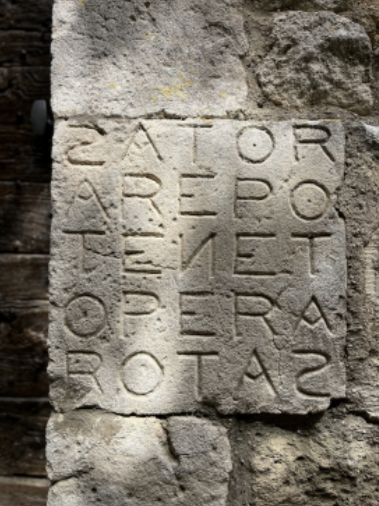 Sator Square in the village of Oppède le Vieux