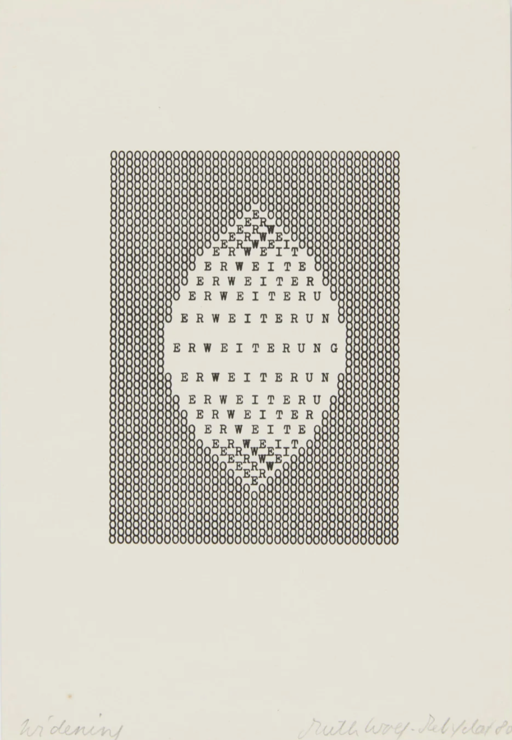 Widening, 1980. Ruth Wolf-Rehfeltd