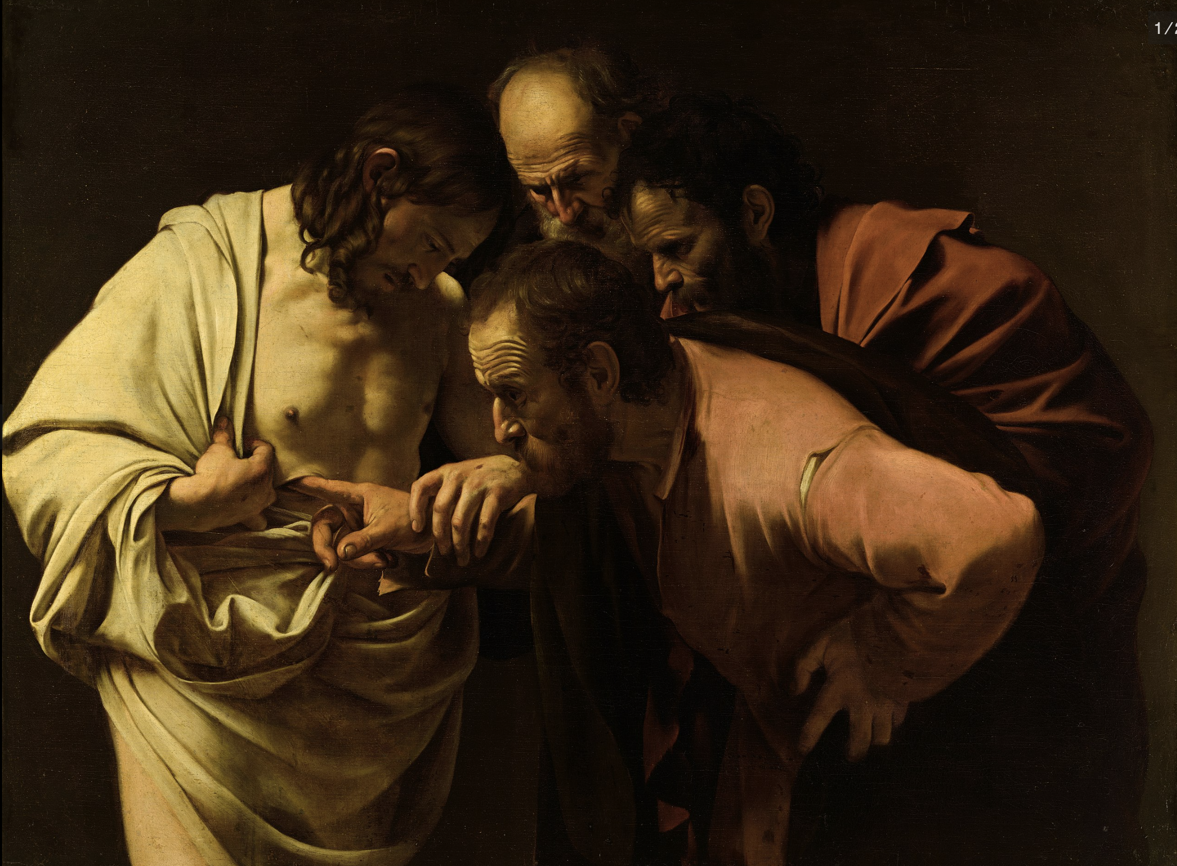 Caravaggio, The Incredulity of Saint Thomas (1602)