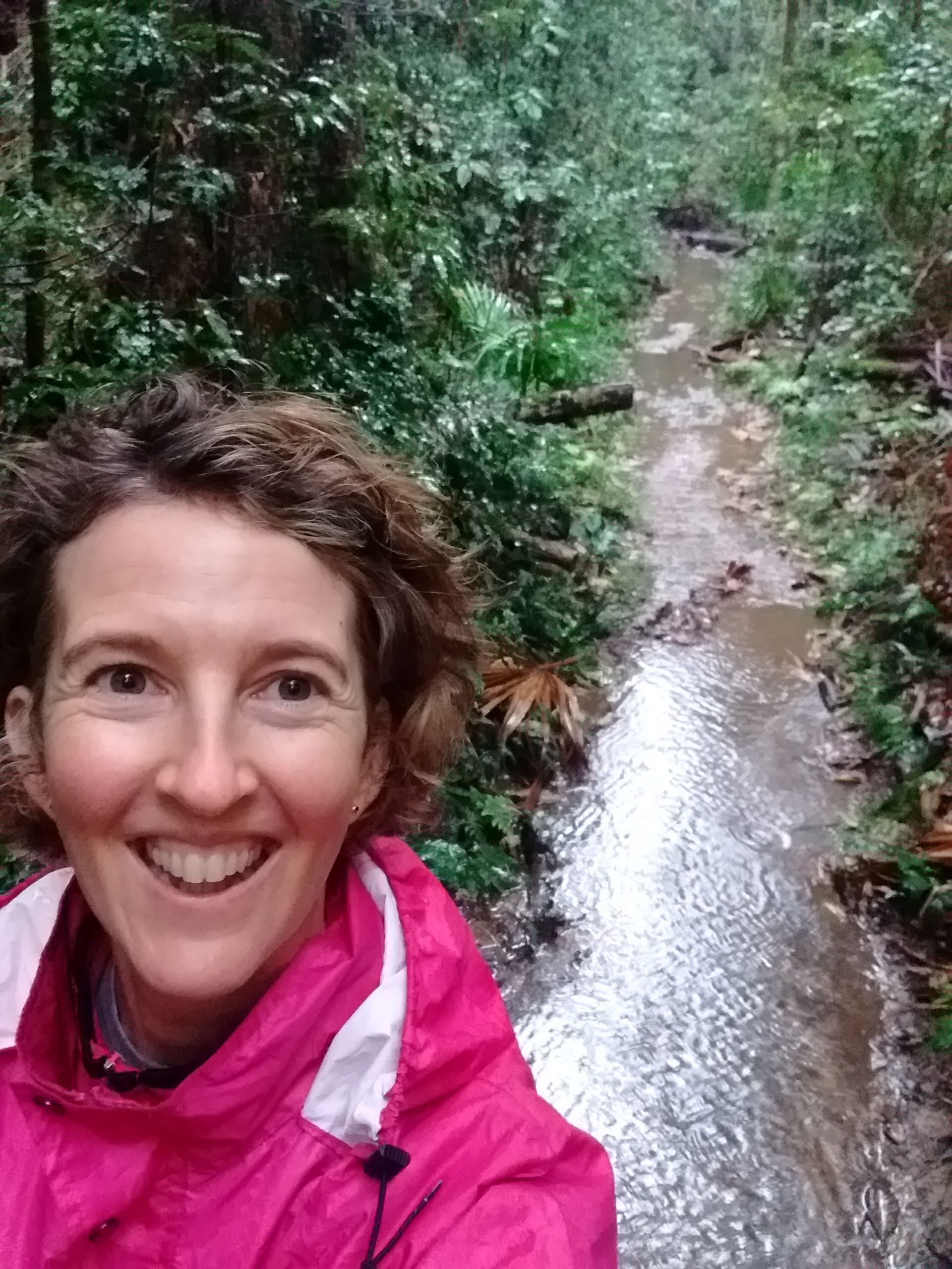 Cristy Burne selfie from hike that inspired Beneath The Trees