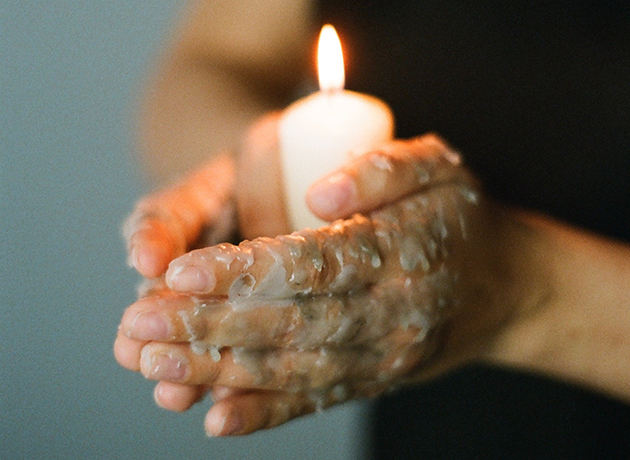 candle used in wax play