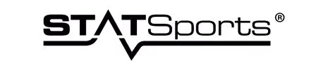 Logo of STATSports with stylized text connecting the letters S and T with a heartbeat line.