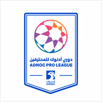 ADNOC Pro League logo featuring a multicolored star-shaped design above Arabic text and English league name within a blue shield outline.