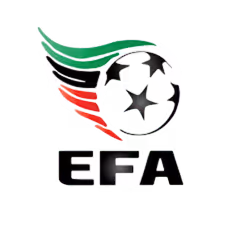 Logo featuring a stylized soccer ball with flowing green, black, and red stripes above the letters EFA.