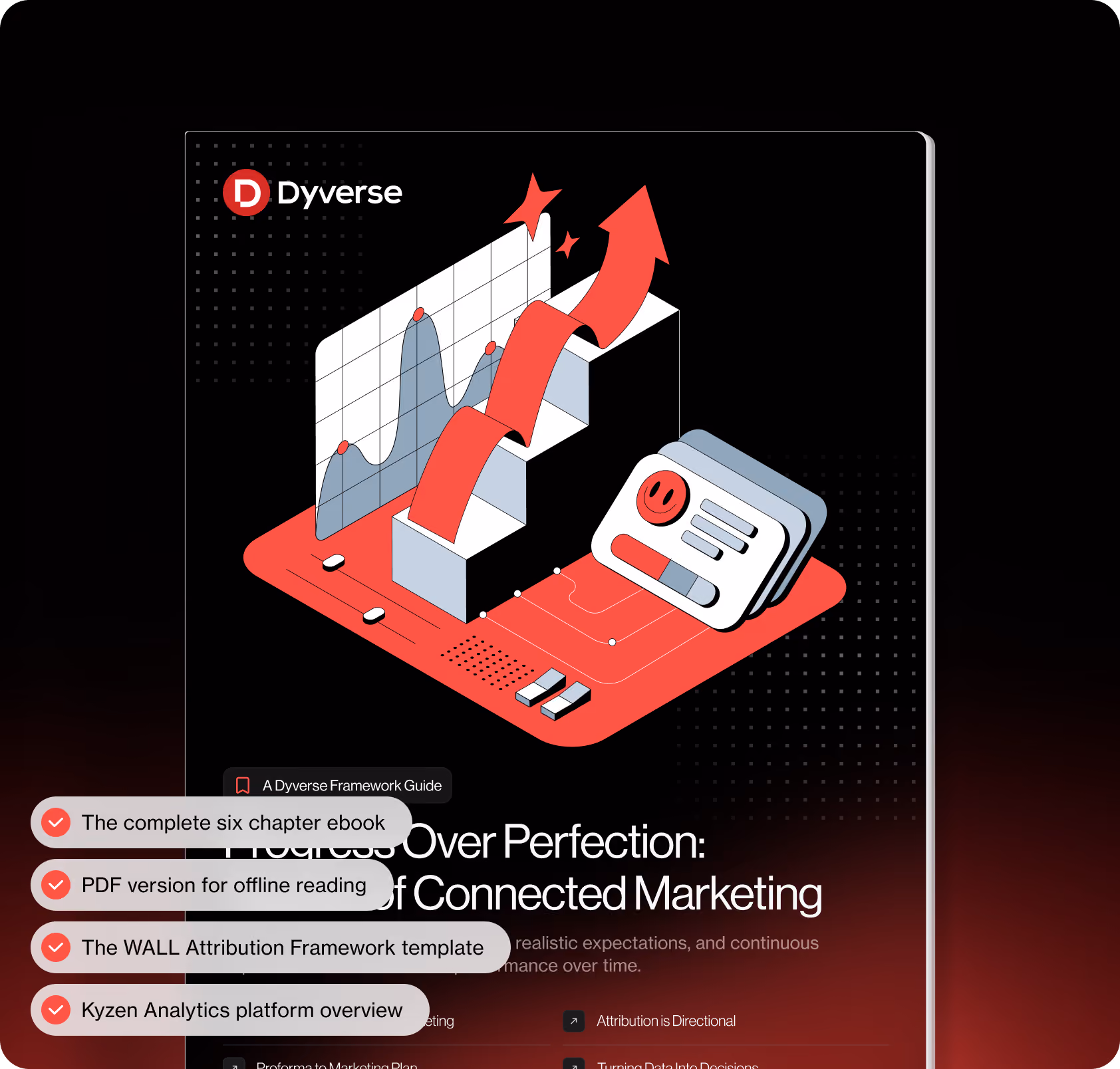 Illustration of various digital devices displaying website layouts with red, black, and white design elements and placeholder images.