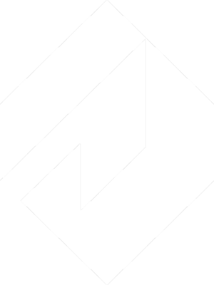 Abstract geometric logo design featuring a black and white angular shape forming a stylized letter 'A'.
