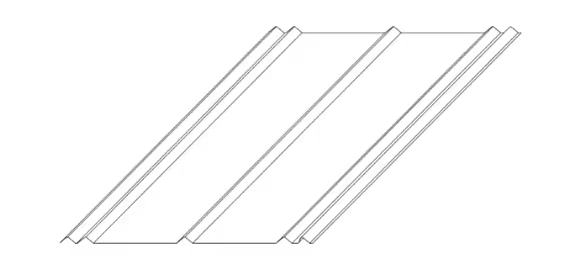 Three overlapping parallelograms outlined with thin black lines on a transparent background.