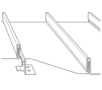 Black metal frame structure with horizontal beams and a base plate for mounting.