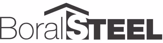 Boral Steel logo with roof-shaped design over the letter S.