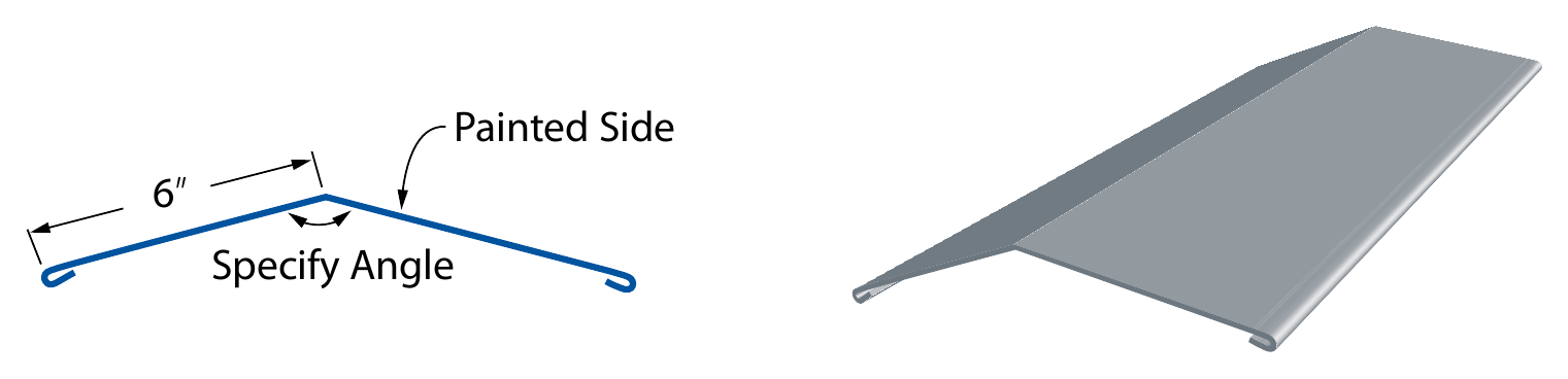 Ridge / Hip Cover profile diagram and 3D render