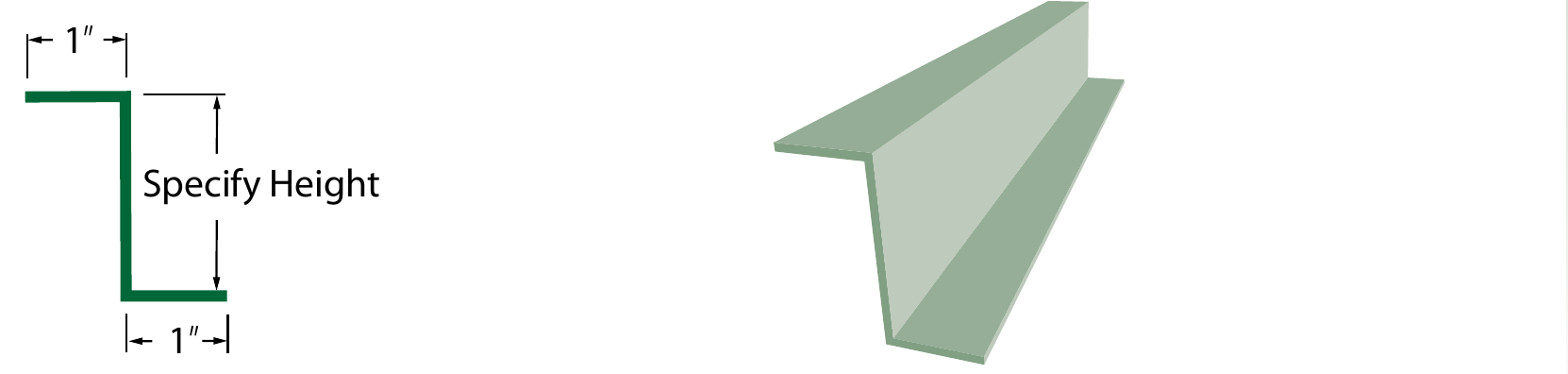 “Z” Closure profile diagram and 3D render