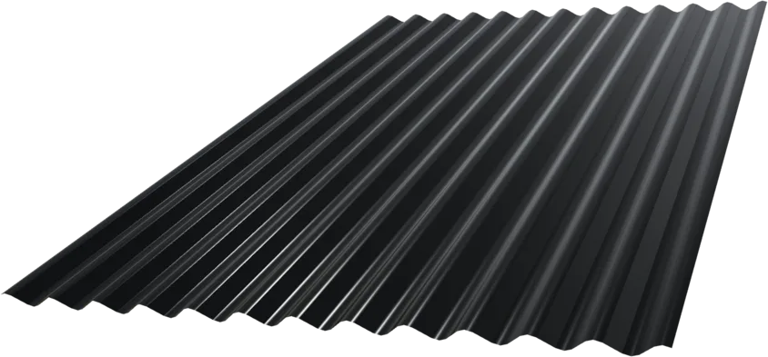 Corrugated exposed-fastener metal roof panel profile